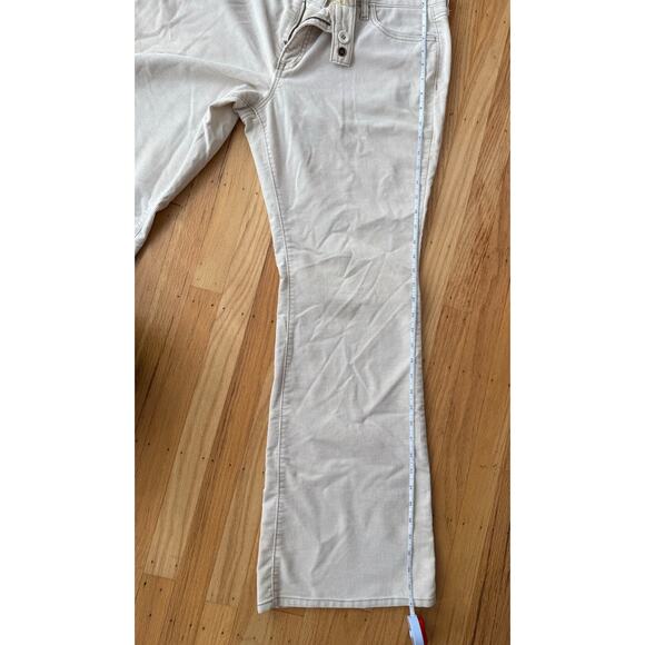 Gap Cream Stretch Corduroy Flare Pants Size 16 90's Y2K Western Boho Grunge - Picture 11 of 12